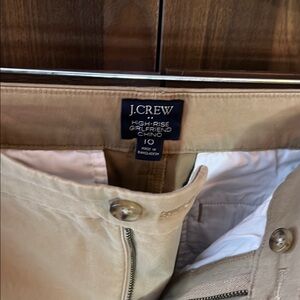 J. Crew High Rise Girlfriend Tan Chinos Classic Style-LIKE NEW
